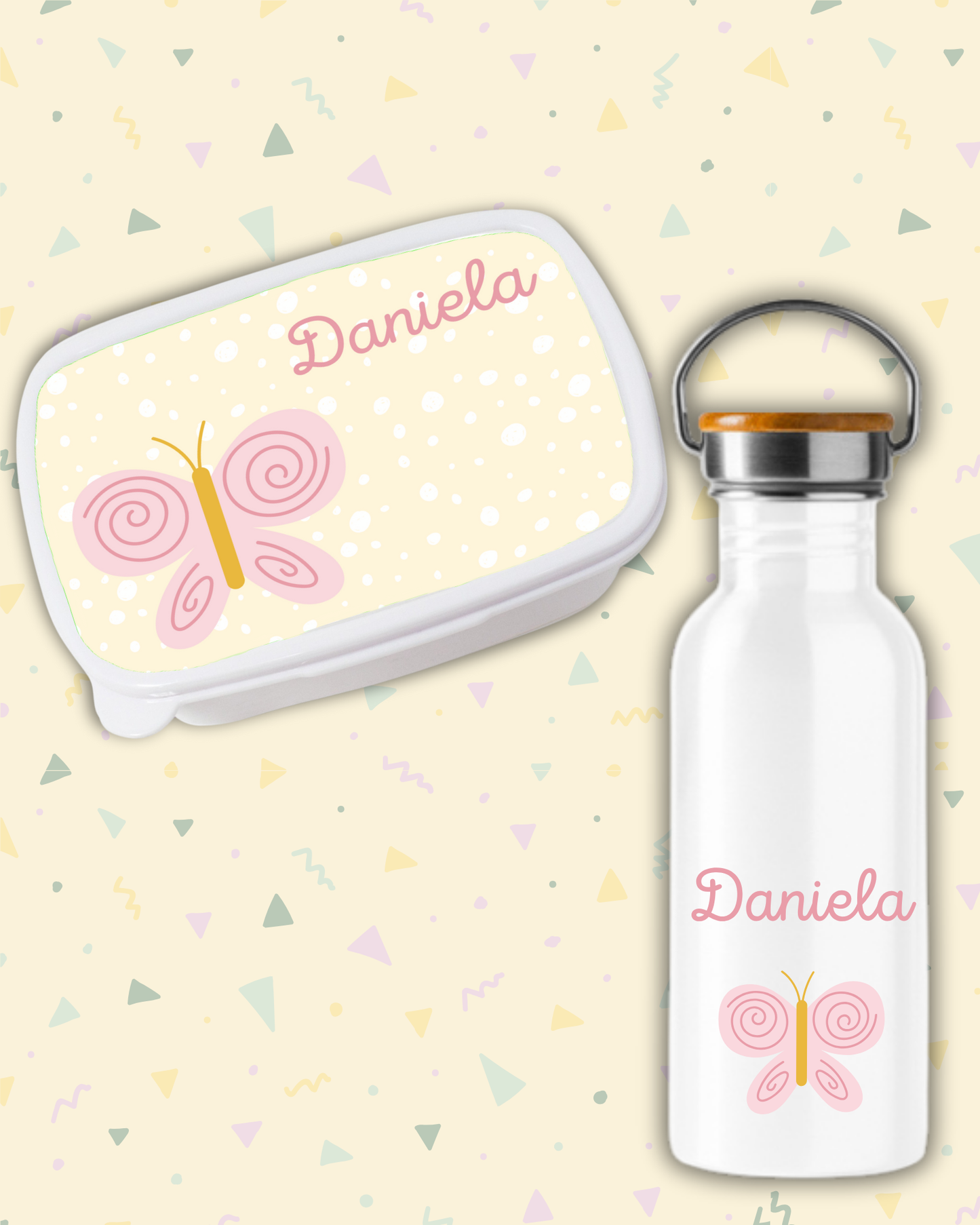 Fiambrera + Botella Mariposa