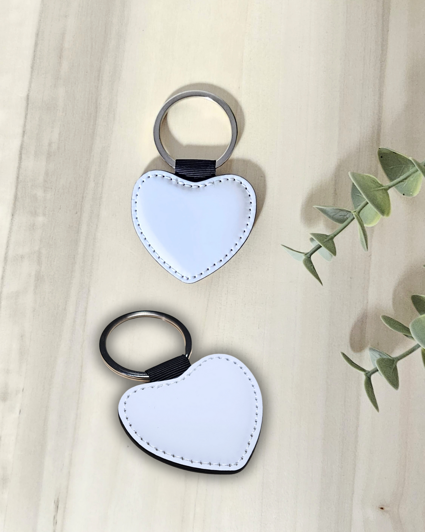 Llavero Personalizado de Polipiel Corazón