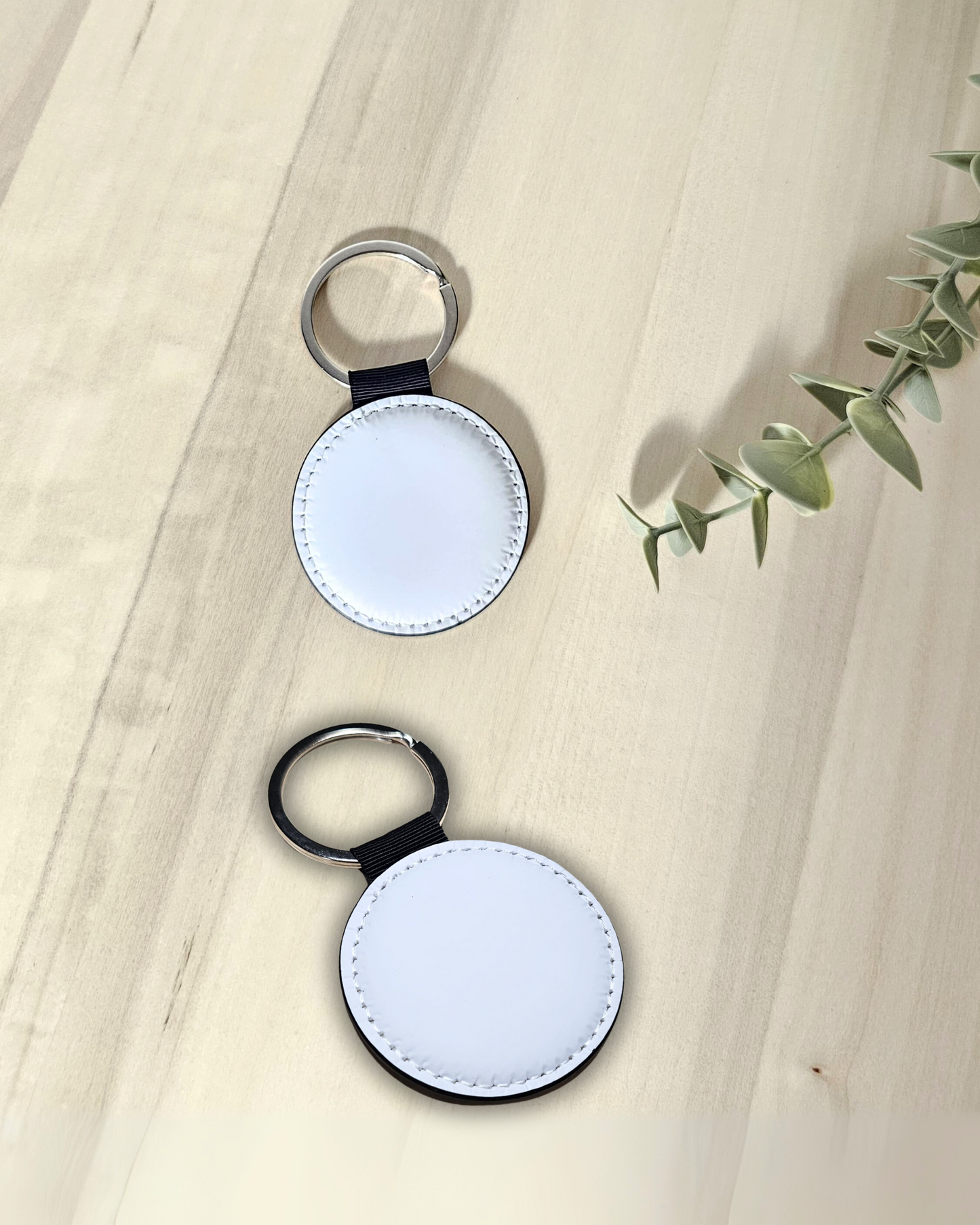 Llavero Personalizado de Polipiel Circulo