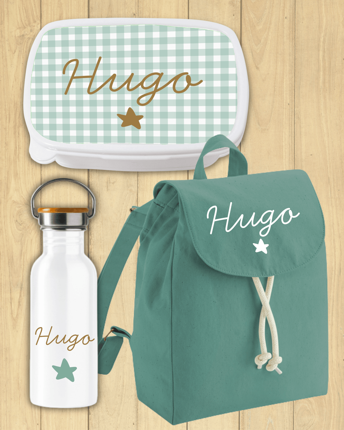 Pack vuelta al cole Vichy Verde