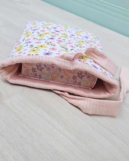 Funda libro grande "flores amarillas"  STOCK INMEDIATO