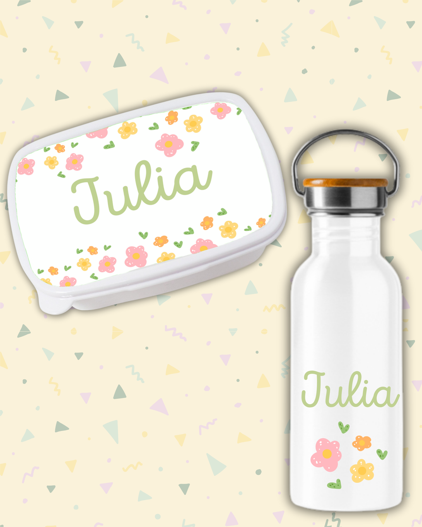 Fiambrera + Botella Flower