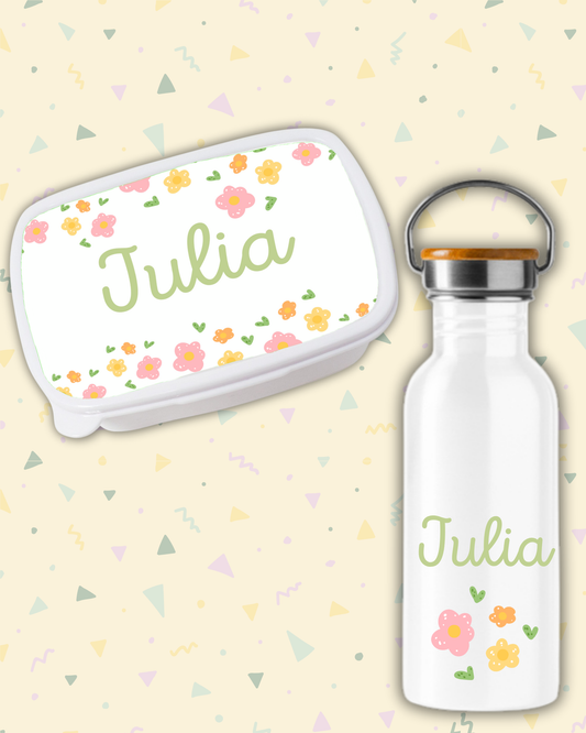 Fiambrera + Botella Flower