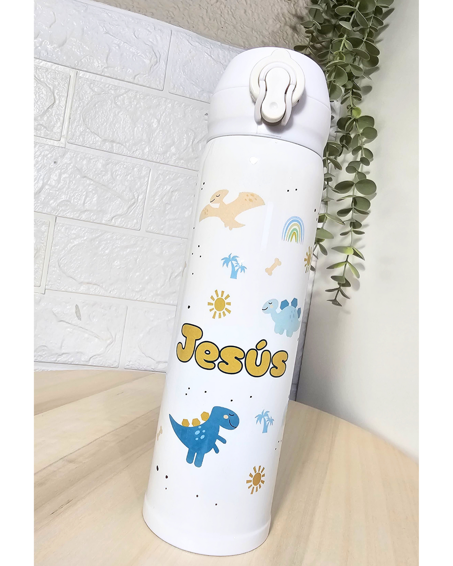 Pack Bolsa desayuno+ Botella "Dinos"