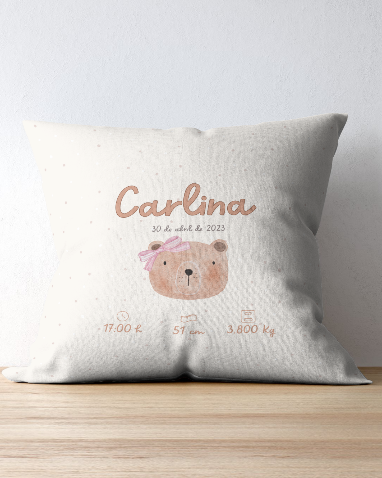 Cojín Natalicio Osito