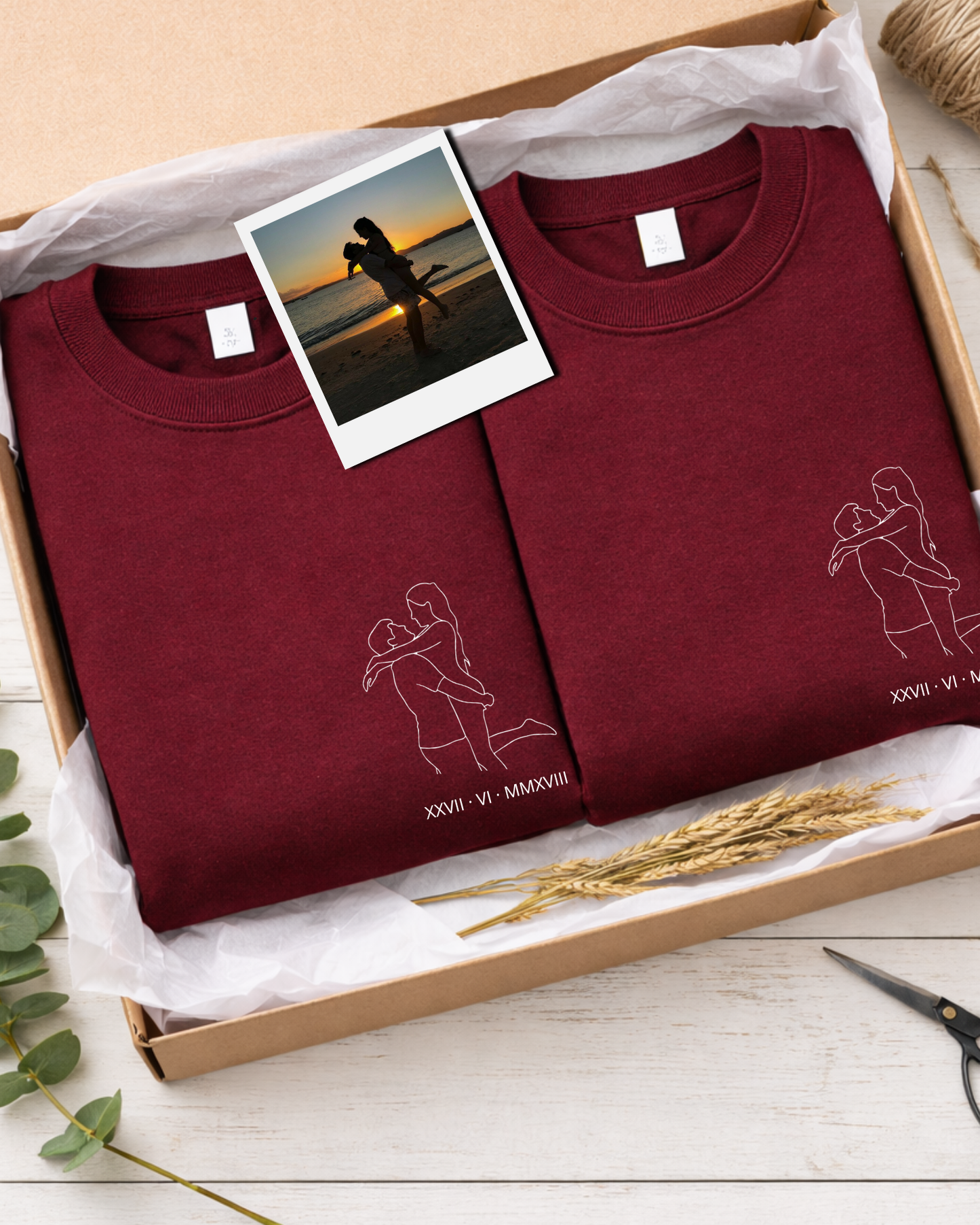 Sudaderas en pareja Granate