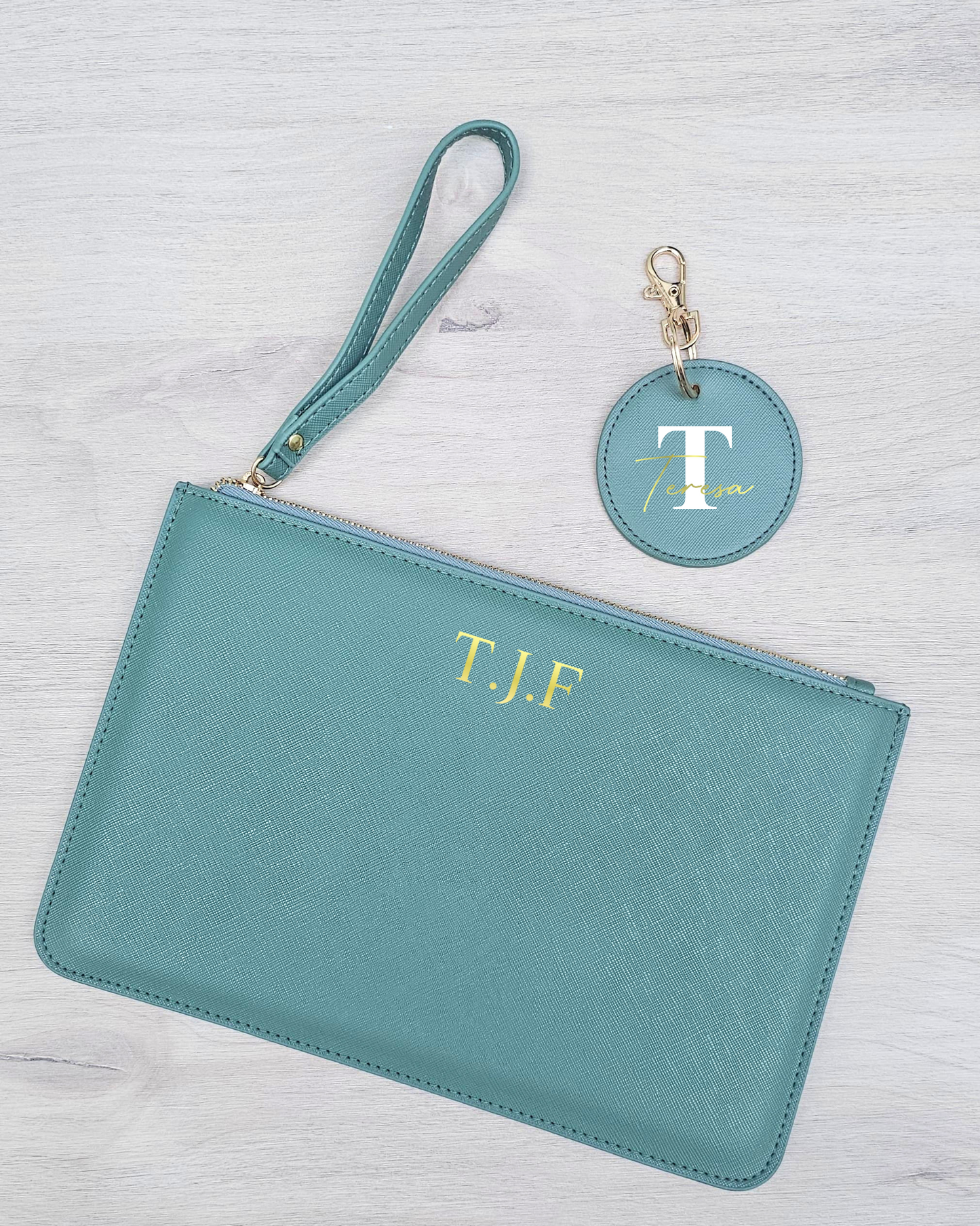 Bolso de mano+llavero "Saffiano"