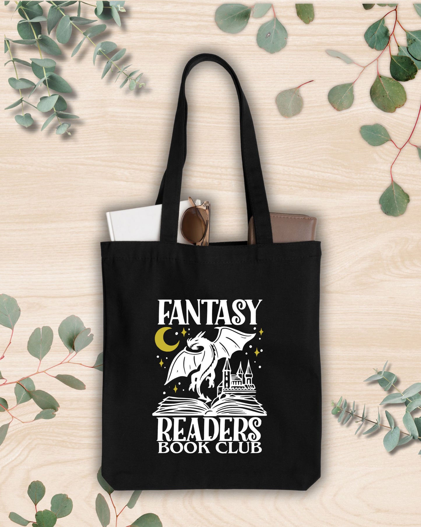 Tote bag literaria negra