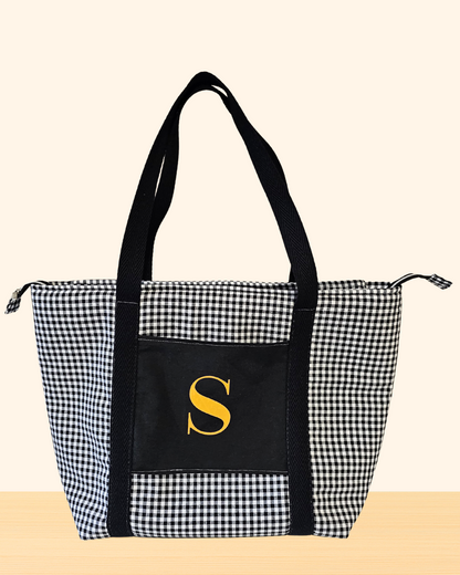 Bolso grande Vichy negro