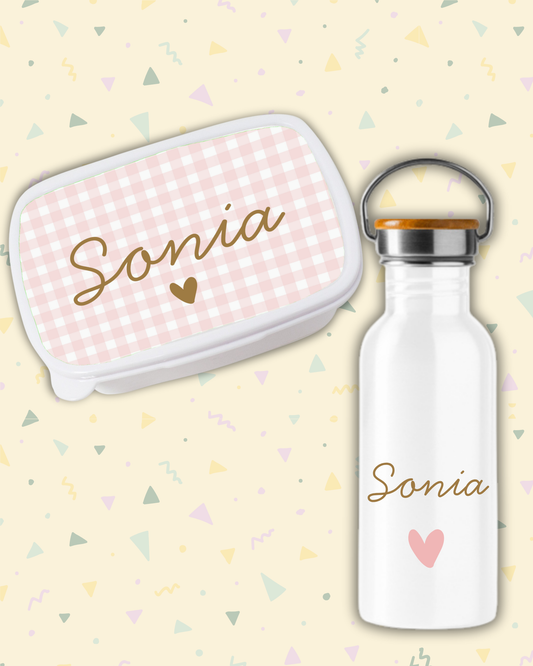 Fiambrera + Botella Vichy Rosa