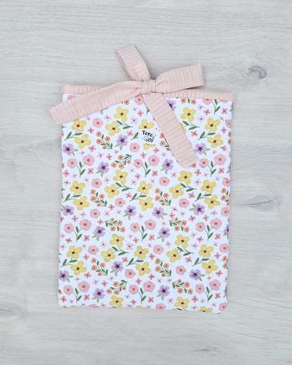 Funda libro grande "flores amarillas"  STOCK INMEDIATO