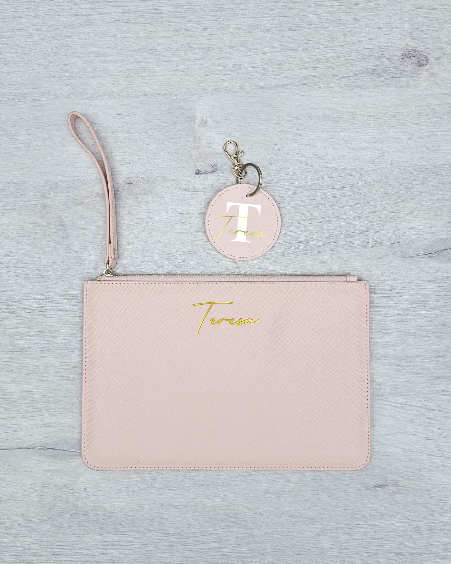 Bolso de mano+llavero "Saffiano"