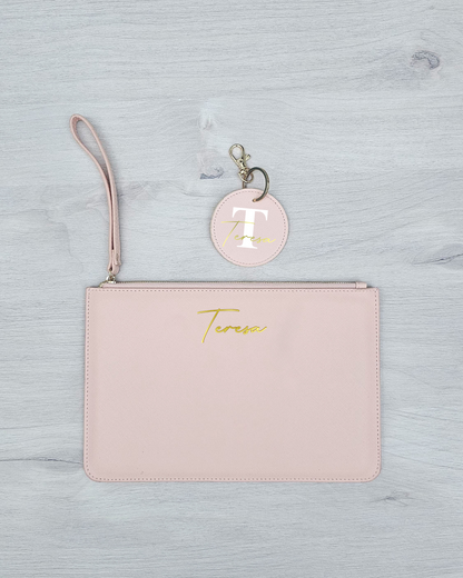 Bolso de mano+llavero "Saffiano"